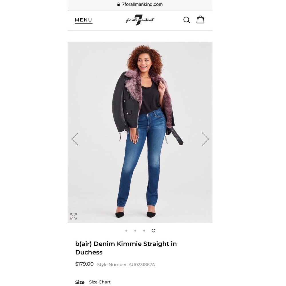 Kimmie Straight Leg 7 For All Mankind Jeans - Picture 4 of 8